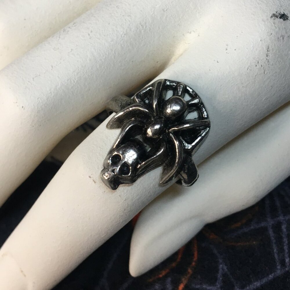 Skull & Spider Adjustable Ring
